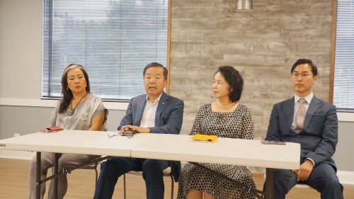 기자회견에서 강창구 회장이 발언하고 있다 기자회견에서 강창구 회장이 발언하고 있다